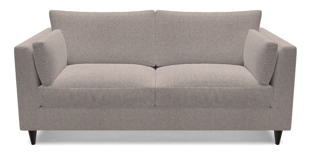 Saltdean Sofa by Sofas & Stuff, contemporary British design, squared arms, angled bolster cushions, medium seat, compact form, made in UK