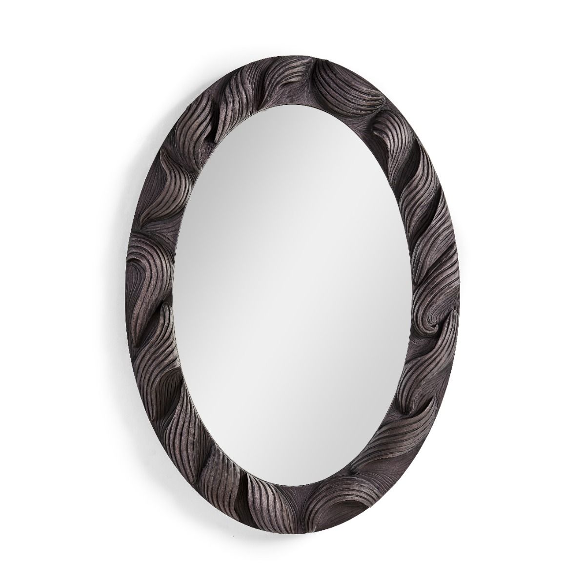 William Yeoward Saunton Mirror in Charcoal Finish on Poplar luxury mirror - EB London product image 1