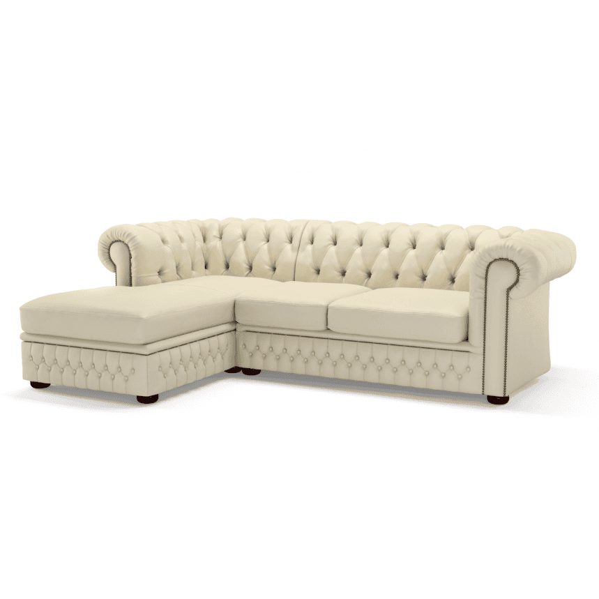 Sofa by Saxon - Knightsbridge Chaise - Hand-Burnished Leather- EB London