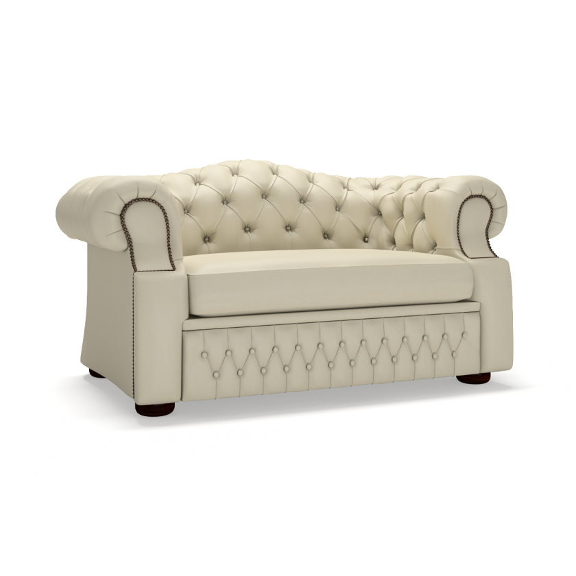 Sofa by Saxon - Oxford 1.5 Seater Sofa - Hand-Burnished Leather - Birch Ivory - EB London
