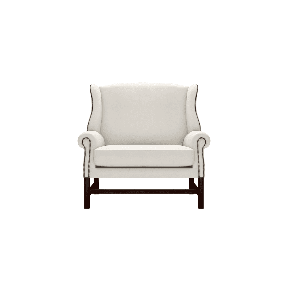 Sofa by Saxon - Richmond 1.5 Seater Sofa - Hand-Burnished Leather - Birch White - EB London