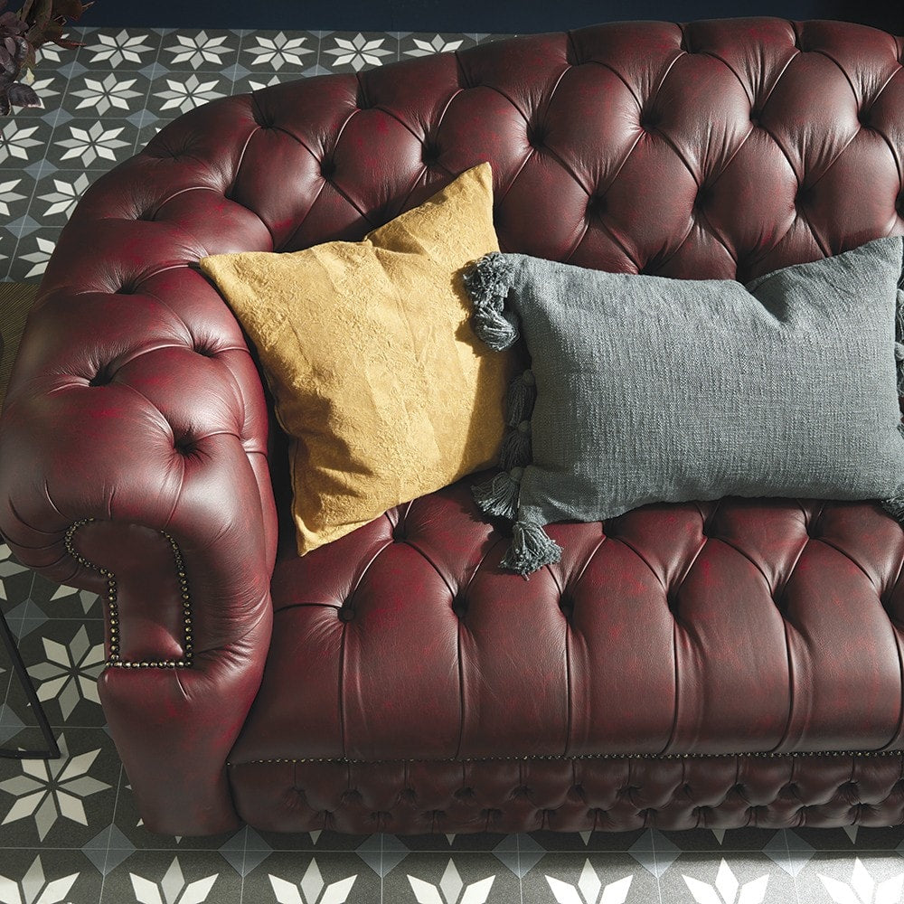 Sofa by Saxon - Sandringham 2 Seater Sofa - Hand-Burnished Leather - EB London