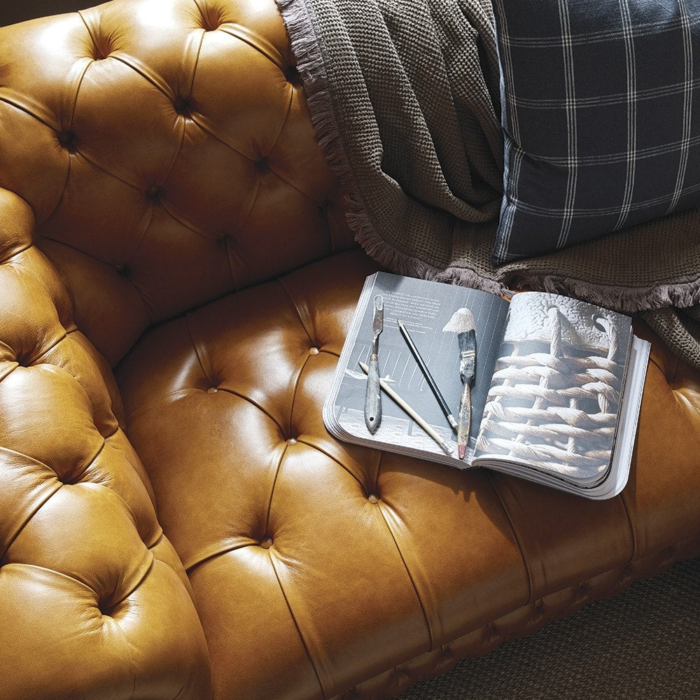 Sofa by Saxon - Stanhope Corner Unit 2X1 - Hand-Burnished Leather - EB London