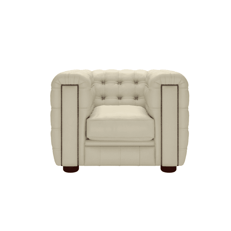 Sofa by Saxon - Westminster Chair - Hand-Burnished Leather - Birch Ivory - EB London