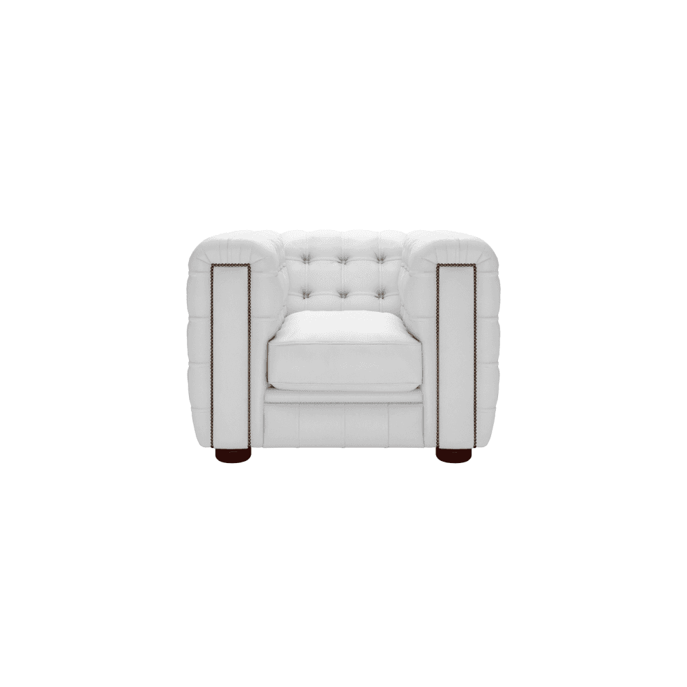 Sofa by Saxon - Westminster Chair - Hand-Burnished Leather - Birch White - EB London