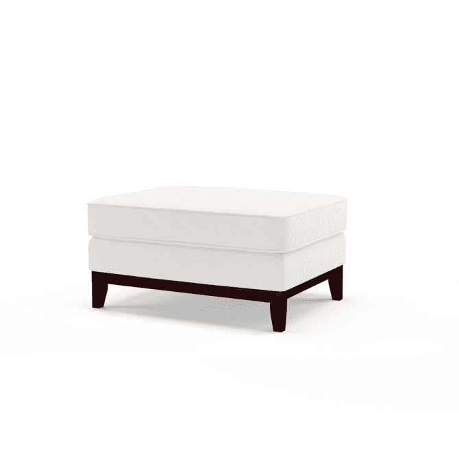 Sofa by Saxon - Chiswick Large Footstool - Hand-Burnished Leather - Birch White - EB London