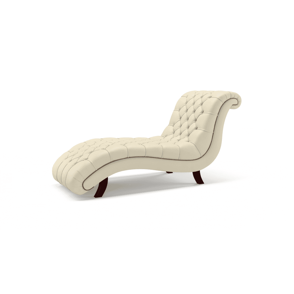 Sofa by Saxon - Queensbury Chaise - Hand-Burnished Leather - Birch Ivory - EB London