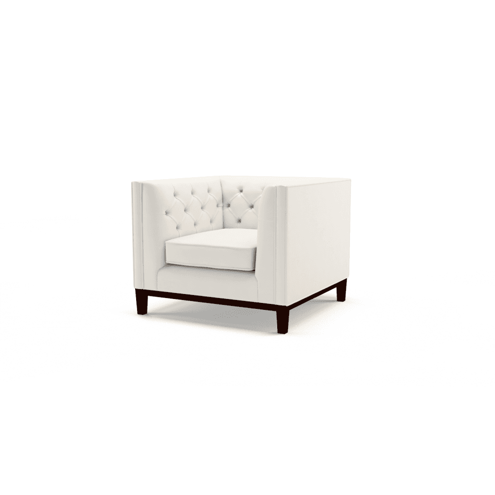 Sofa by Saxon - Sloane Chair - Hand-Burnished Leather - Birch White - EB London