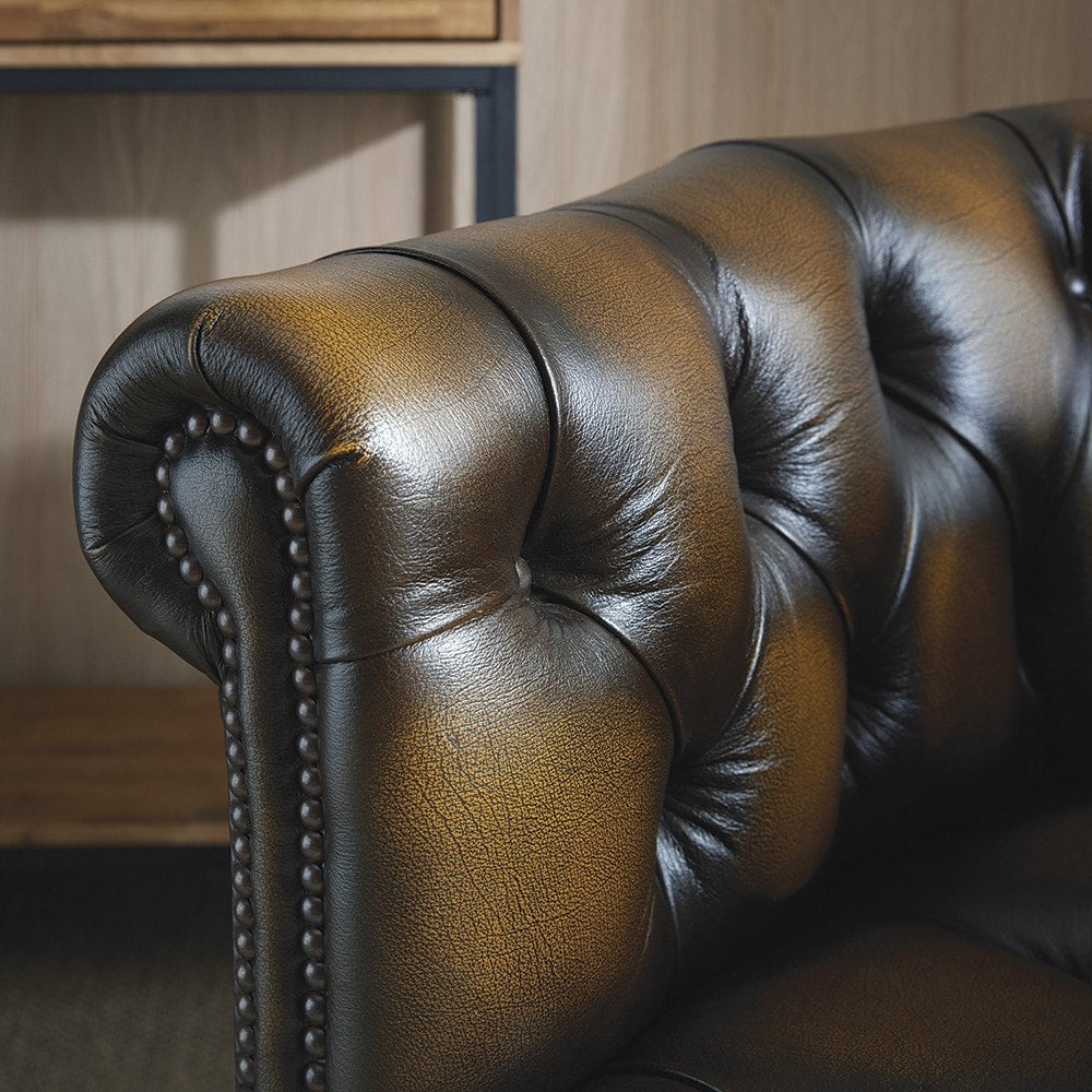 Sofa by Saxon - Harris Tub Chair - Hand-Burnished Leather - EB London