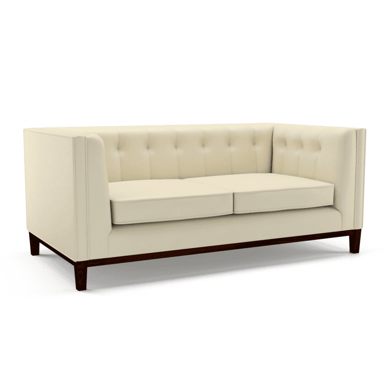 ofa by Saxon - Henley 2 Seater Sofa - Hand-Burnished Leather - Birch Ivory - EB London