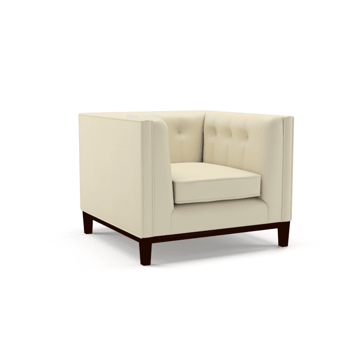 Sofa by Saxon - Henley Chair - Hand-Burnished Leather - Birch Ivory - EB London