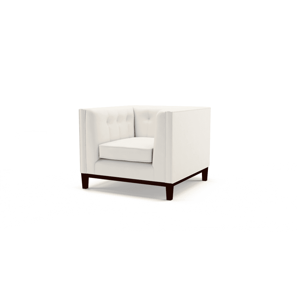 Sofa by Saxon - Henley Chair - Hand-Burnished Leather - Birch White - EB London