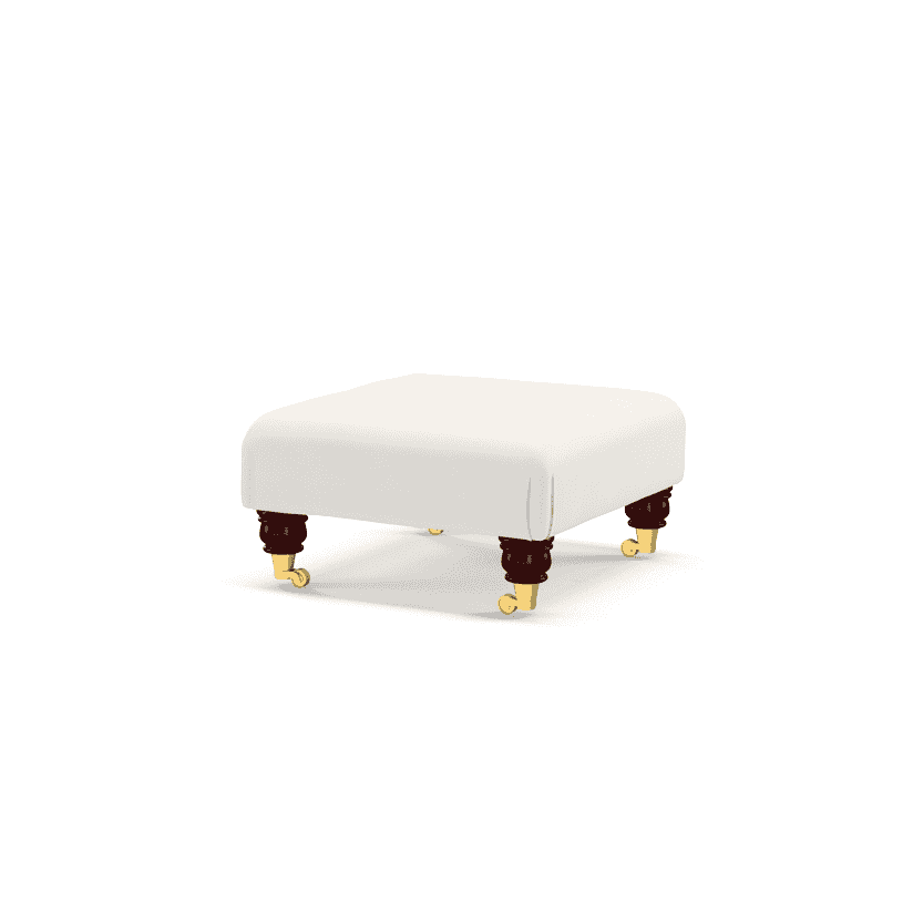 Sofa by Saxon - Paddington Footstool - Hand-Burnished Leather - Birch White - EB London