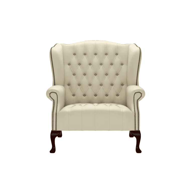 Sofa by Saxon - Stirling 1.5 Seater Sofa - Hand-Burnished Leather - Birch Ivory - EB London