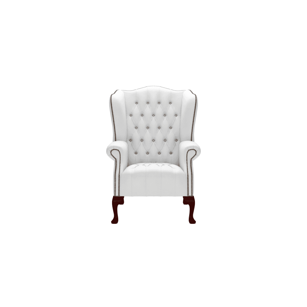 Sofa by Saxon - Stirling Chair - Hand-Burnished Leather - Birch White - EB London