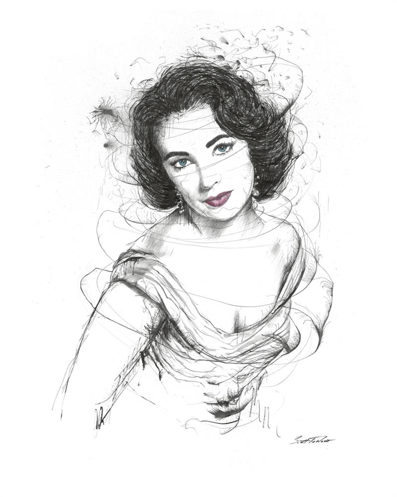 Scott Tetlow | Elizabeth Taylor - Miniature | Limited Edition British Art - EB London
