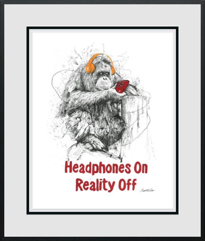 Scott Tetlow | Headphones On, Reality Off | Limited Edition British Art - EB London