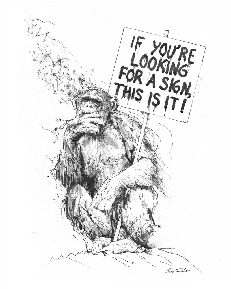 Scott Tetlow | If You're Looking For a Sign - Miniature | Limited Edition British Art - EB London
