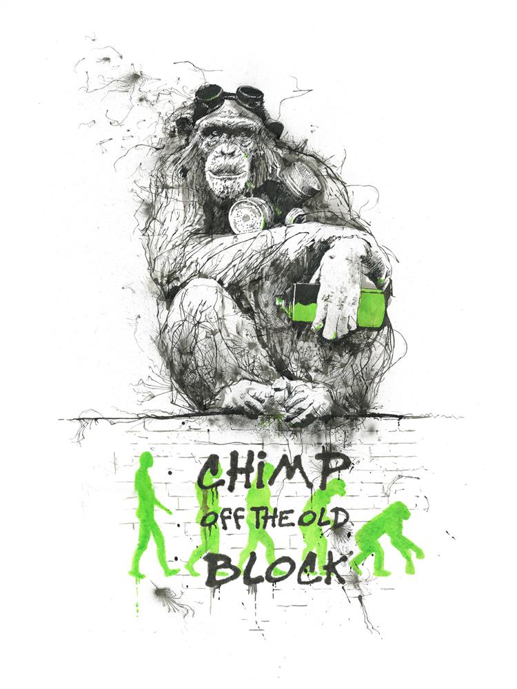 Scott Tetlow | LOW AVAILABILITY - Chimp Off The Old Block | Limited Edition British Art - EB London
