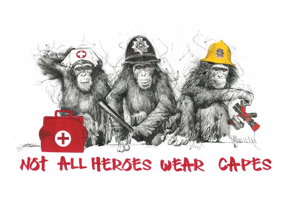 Scott Tetlow | Not All Heroes Wear Capes | Original British Art - EB London