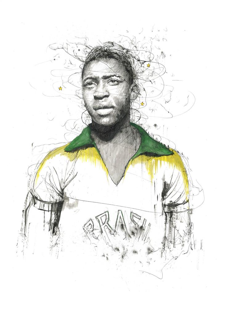 Scott Tetlow | Pelé | Original British Art - EB London