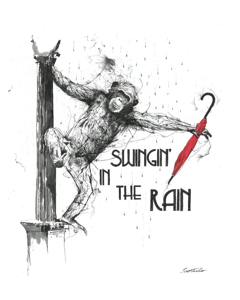 Scott Tetlow | Swingin' In The Rain - Miniature | Limited Edition British Art - EB London