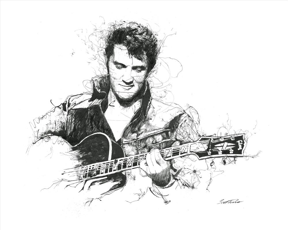 Scott Tetlow | The King Of Rock & Roll - Miniature | Limited Edition British Art - EB London