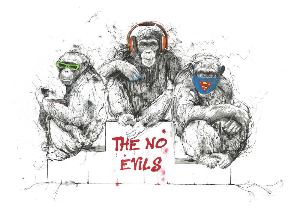 Scott Tetlow | The No Evils - Miniature | Limited Edition British Art - EB London