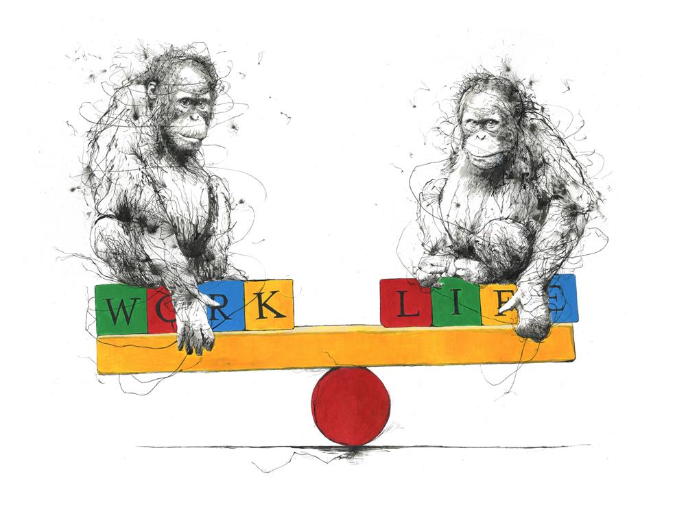 Scott Tetlow | Work Life Balance | Limited Edition British Art - EB London