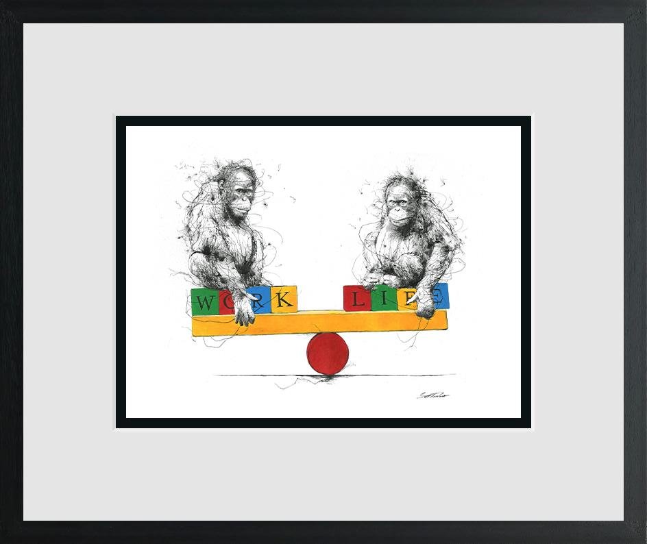 Scott Tetlow | Work Life Balance! - Miniature | Limited Edition British Art - EB London