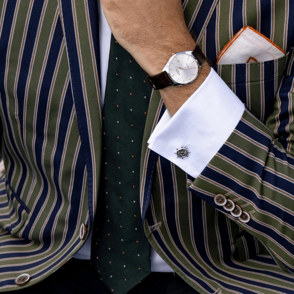 Ship Wheel Cufflinks – Deakin & Francis - EB London