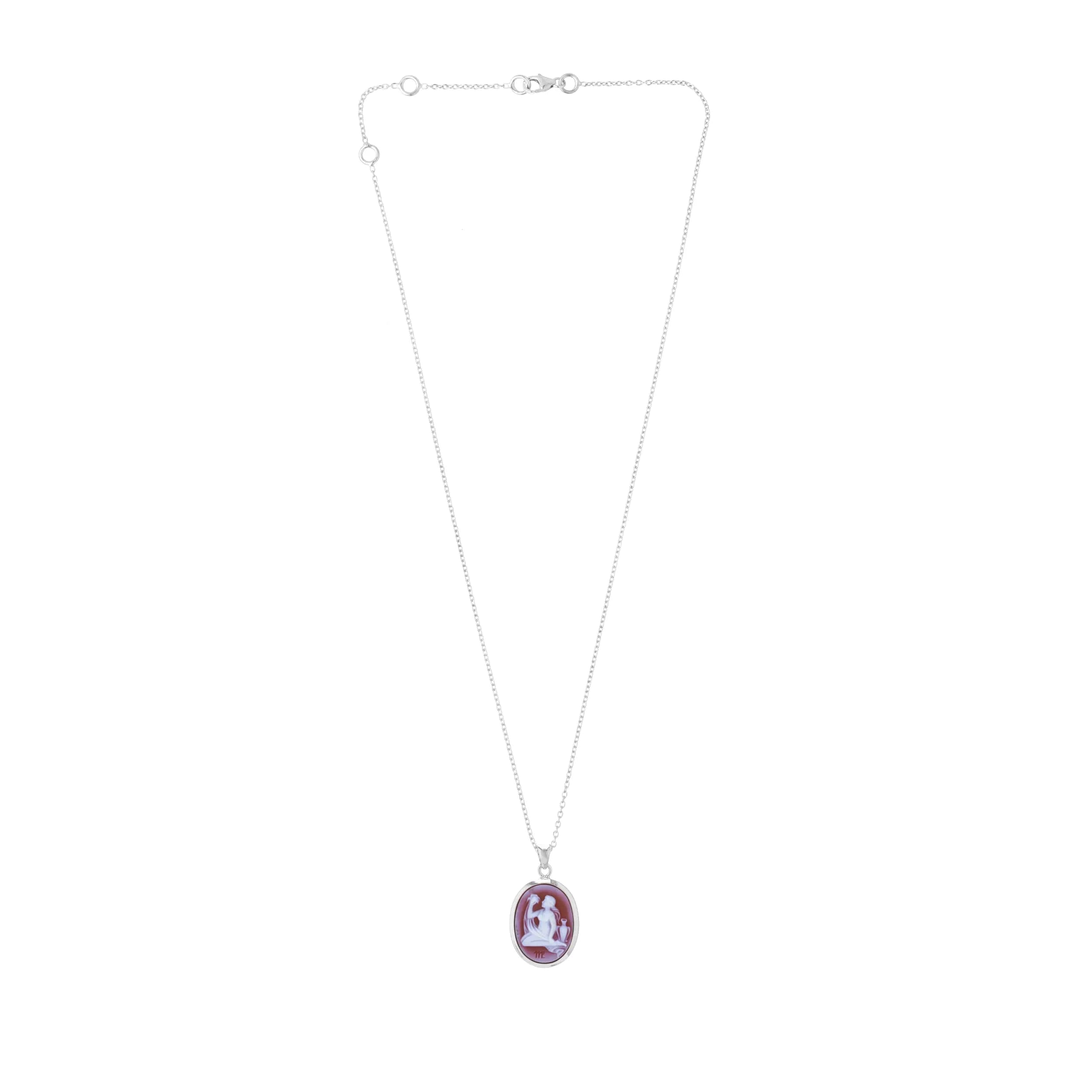 silver zodiac pendant Virgo with sardonyx cameo by Deakin & Francis at EB London