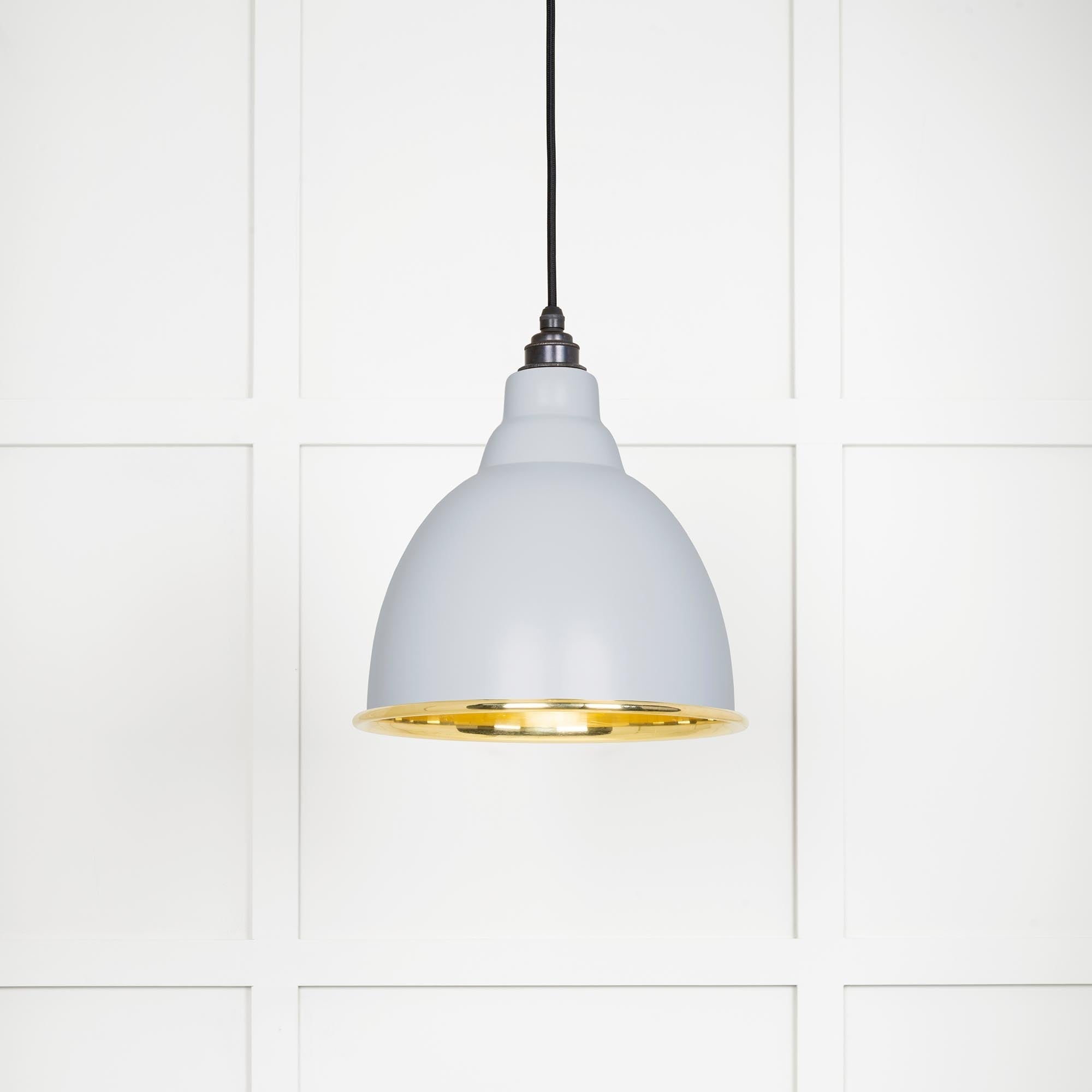 Smooth Brass Brindley Pendant | Birch - From The Anvil - EB London