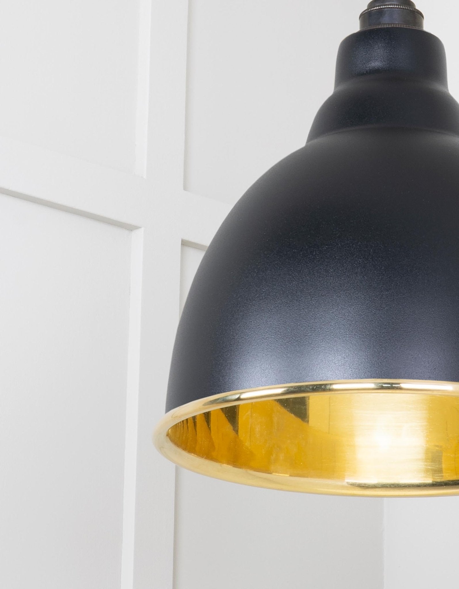 Smooth Brass Brindley Pendant | Elan Black - From The Anvil - EB London