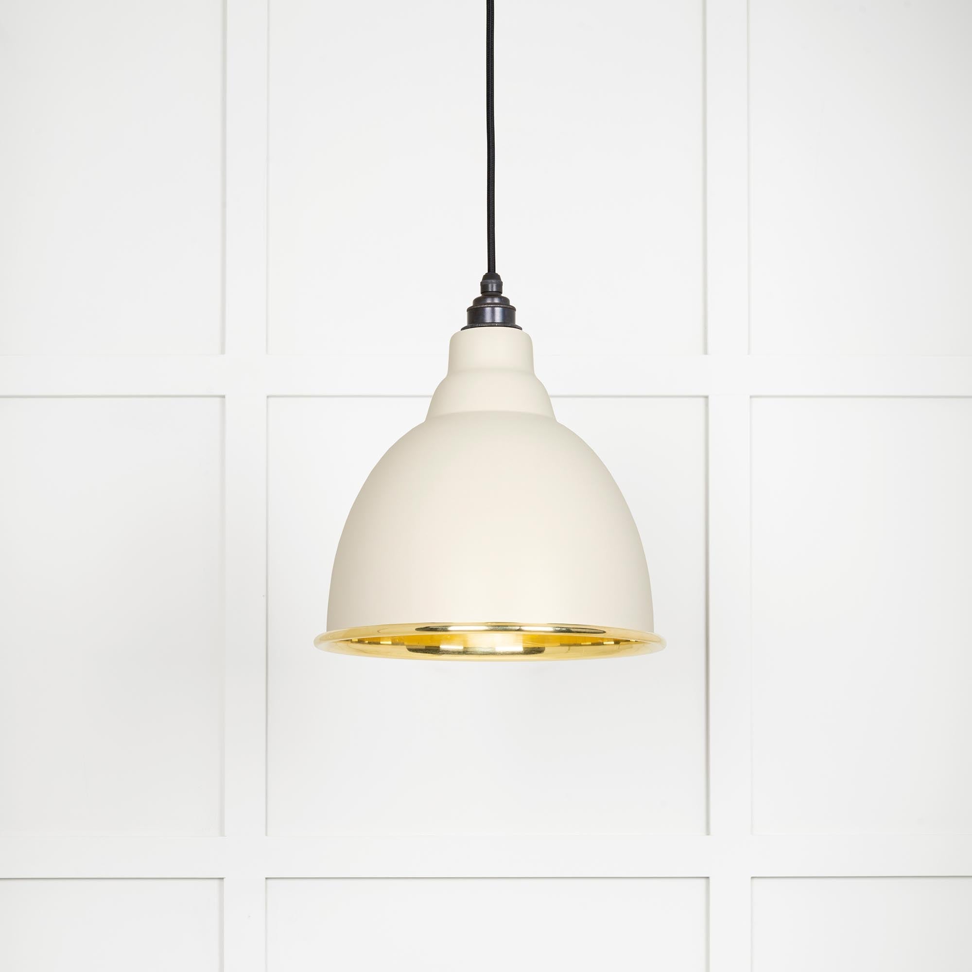 Smooth Brass Brindley Pendant | Teasel - From The Anvil - EB London