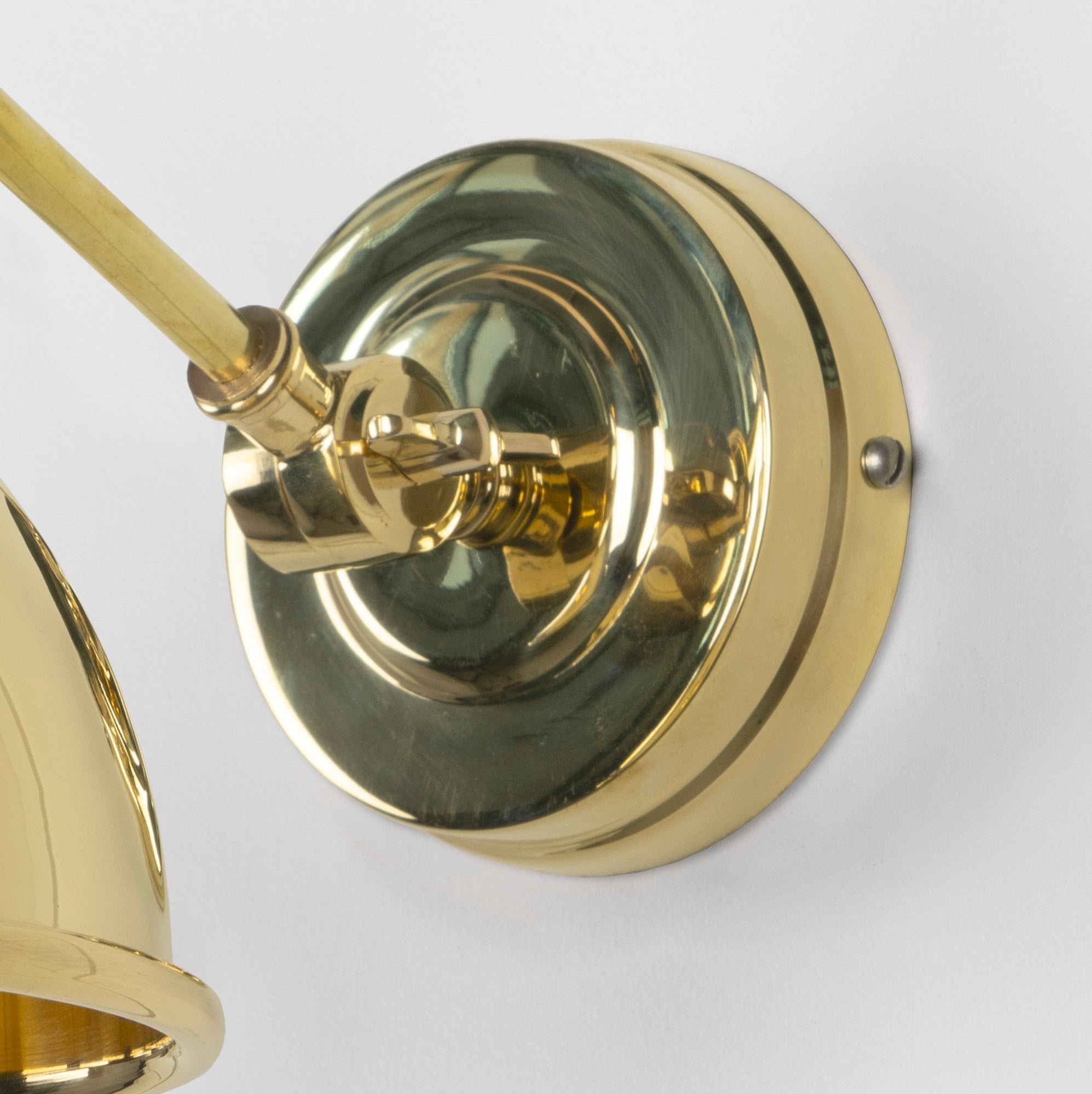 Smooth Brass Brindley Wall Light | Smooth Brass Bare - From the Anvil - EB London