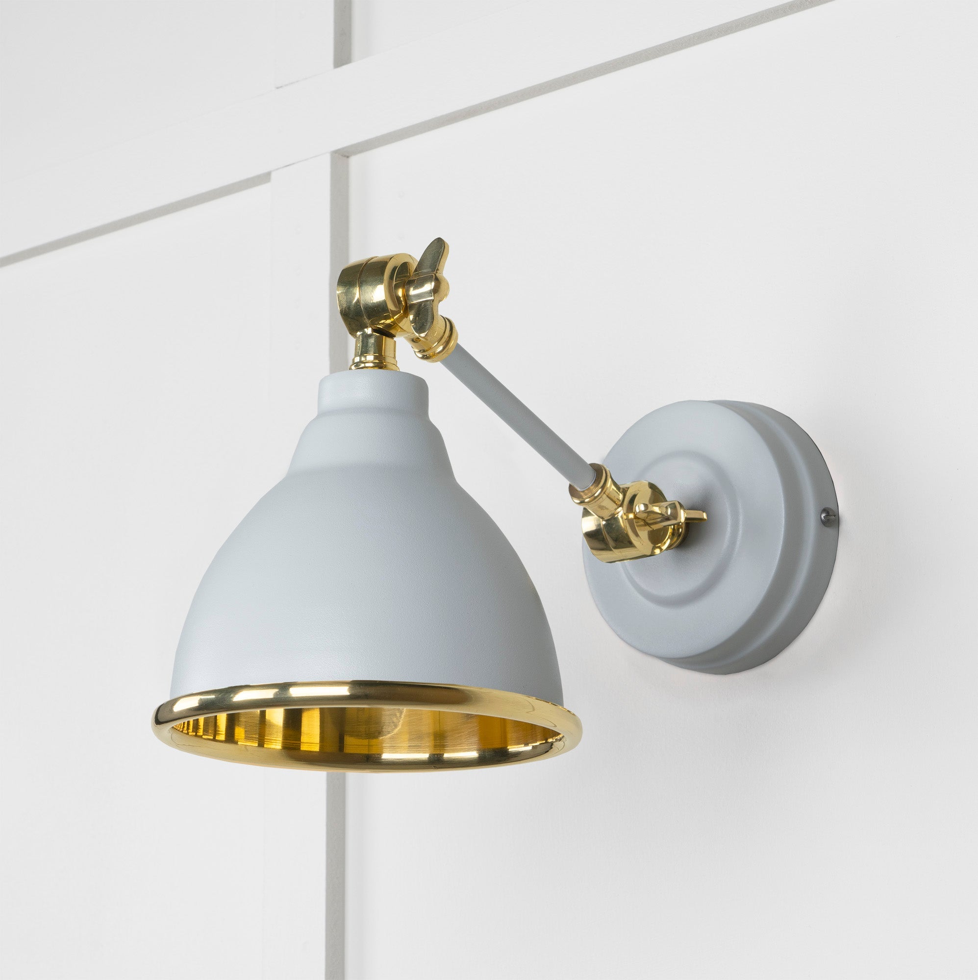 Smooth Brass Brindley Wall Light | Smooth Brass Birch - From the Anvil - EB London