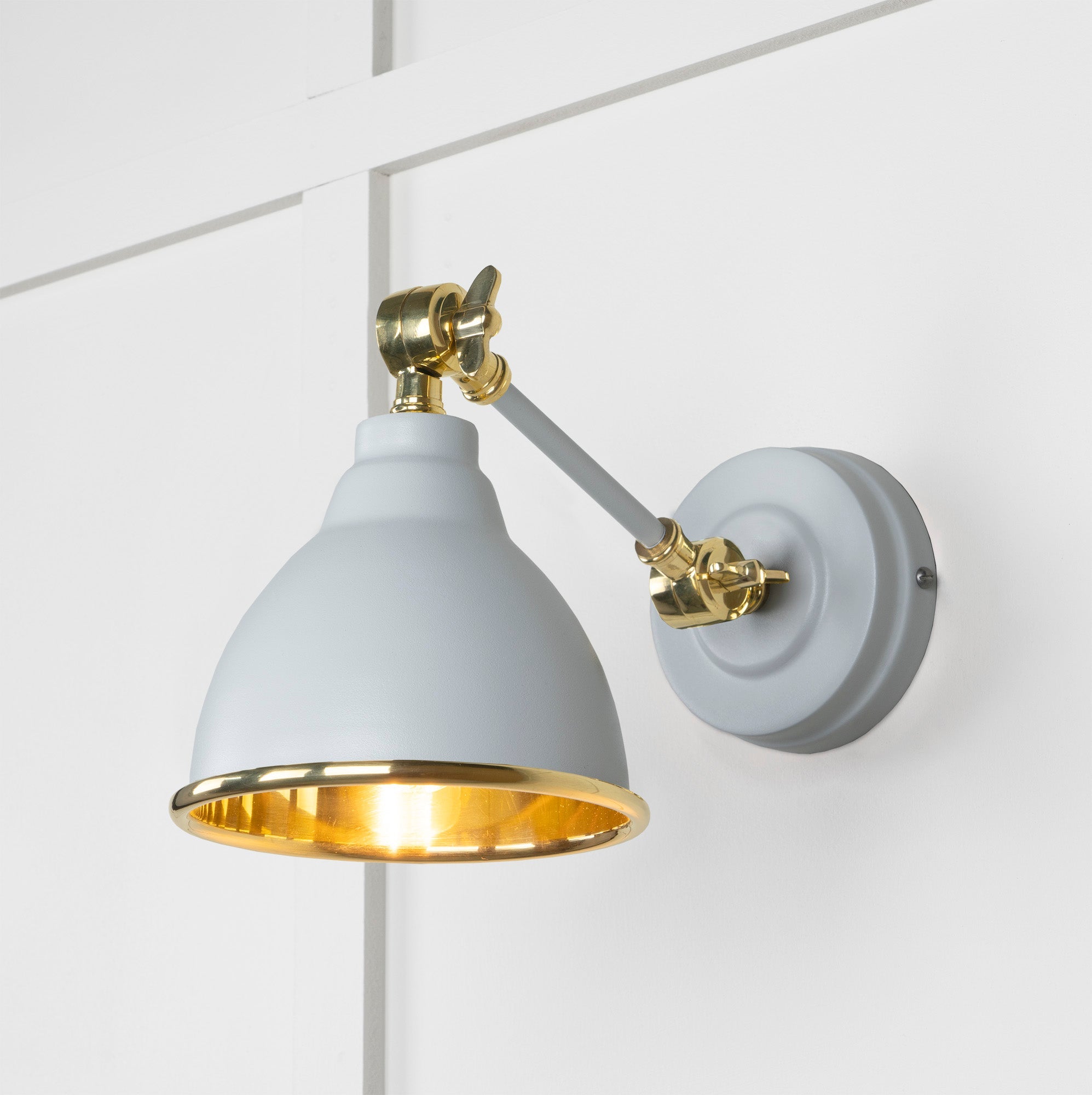 Smooth Brass Brindley Wall Light | Smooth Brass Birch - From the Anvil - EB London