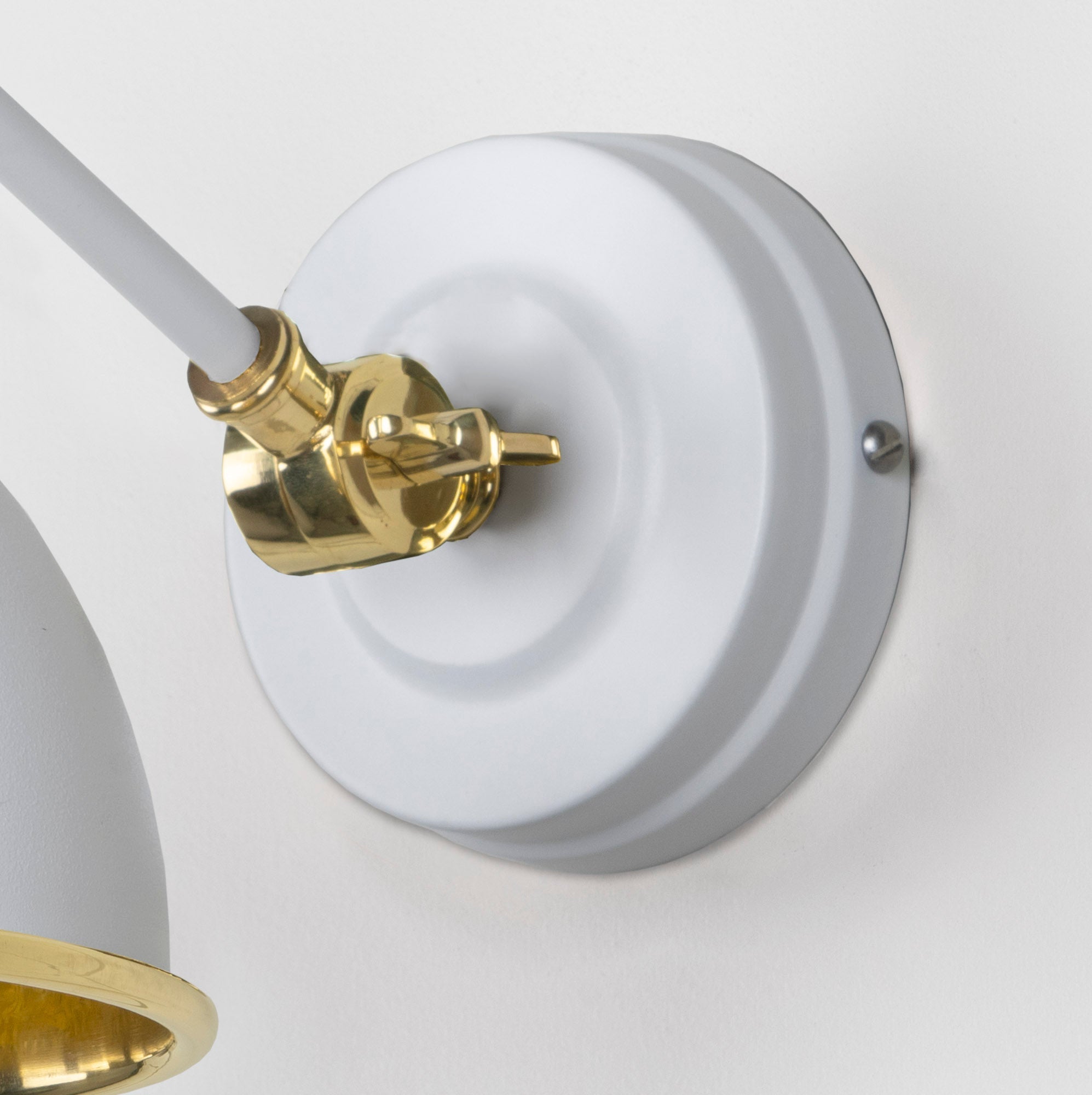 Smooth Brass Brindley Wall Light | Smooth Brass Flock - From the Anvil - EB London