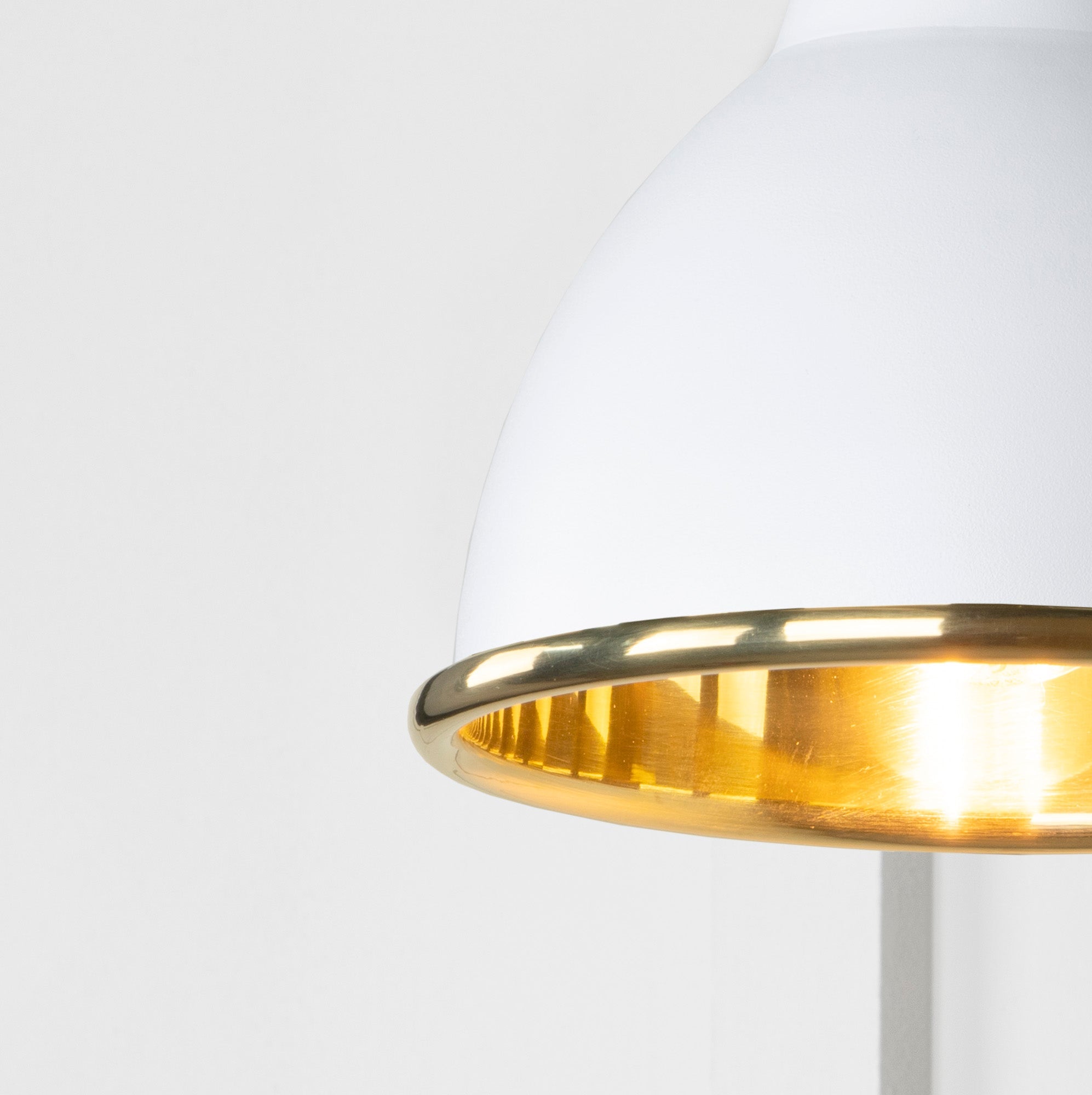 Smooth Brass Brindley Wall Light | Smooth Brass Flock - From the Anvil - EB London