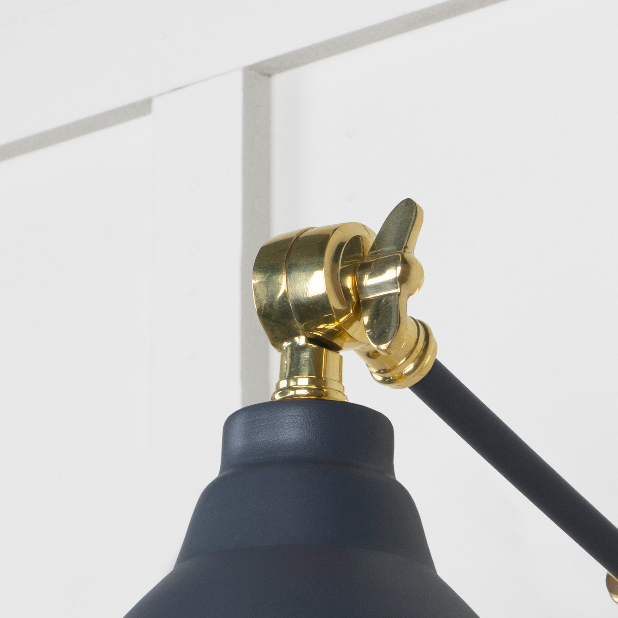 Smooth Brass Brindley Wall Light | Smooth Brass Slate - From the Anvil - EB London