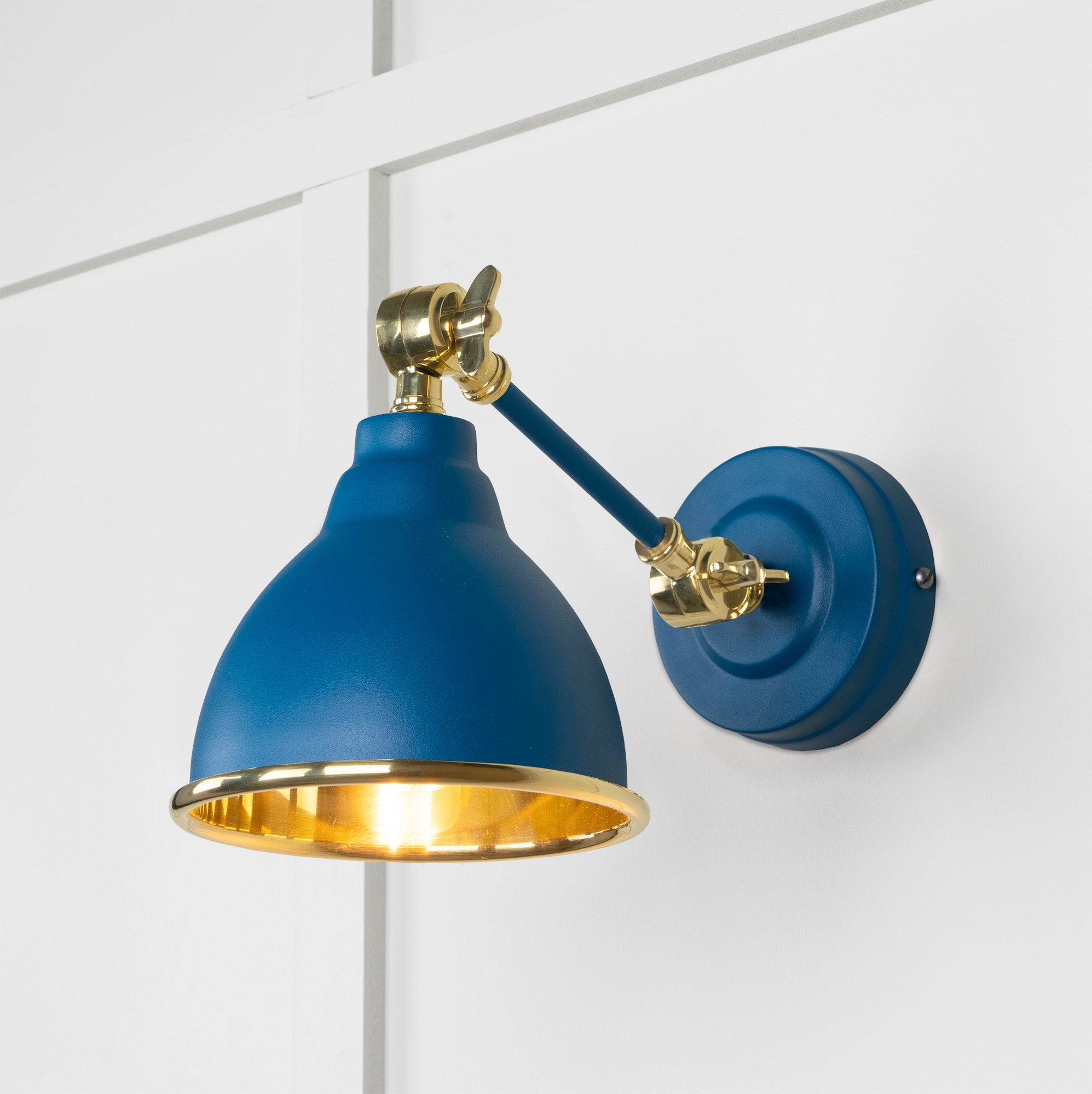 Smooth Brass Brindley Wall Light | Smooth Brass Upstream - From the Anvil - EB London