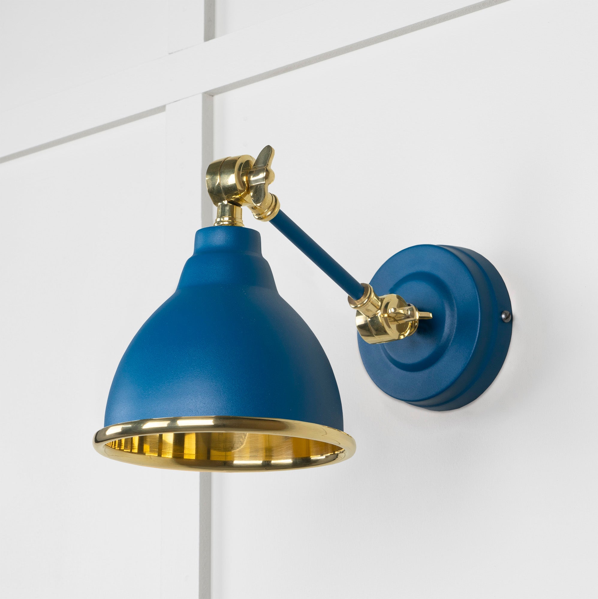 Smooth Brass Brindley Wall Light | Smooth Brass Upstream - From the Anvil - EB London