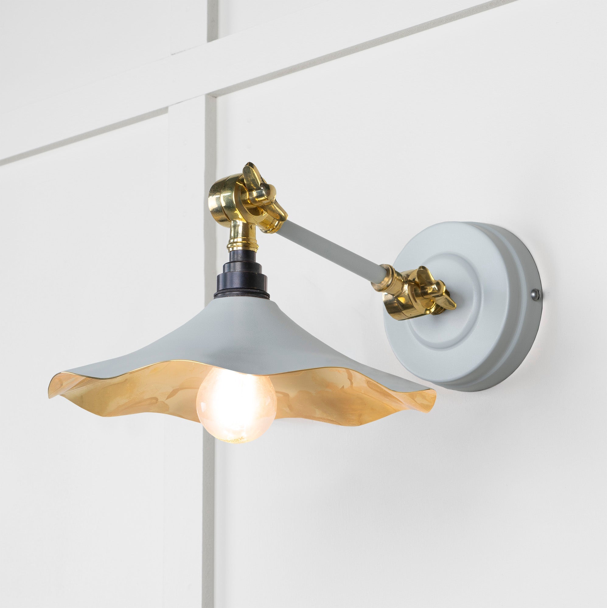 Smooth Brass Flora Wall Light | Birch - From the Anvil - EB London