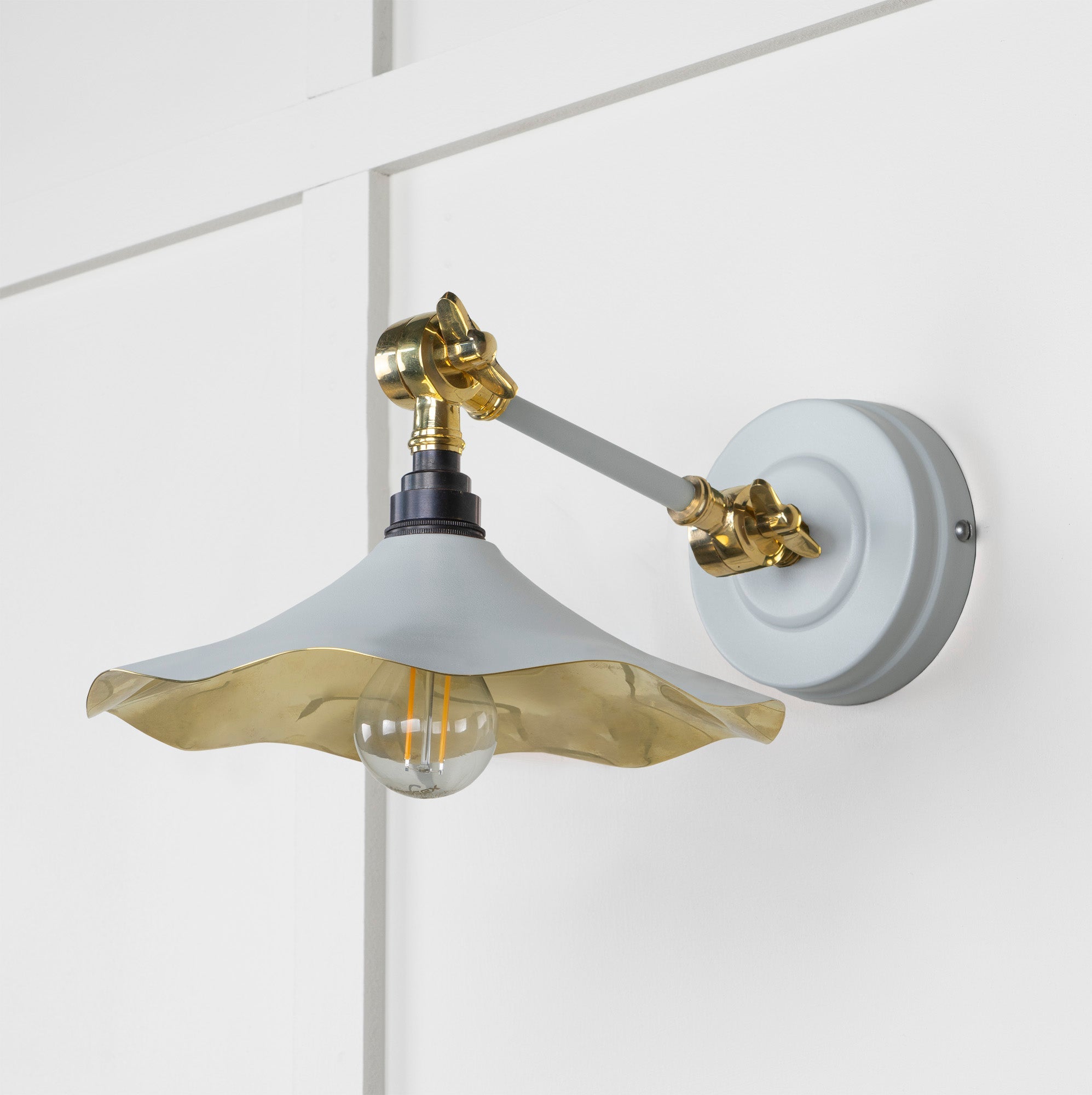Smooth Brass Flora Wall Light | Birch - From the Anvil - EB London