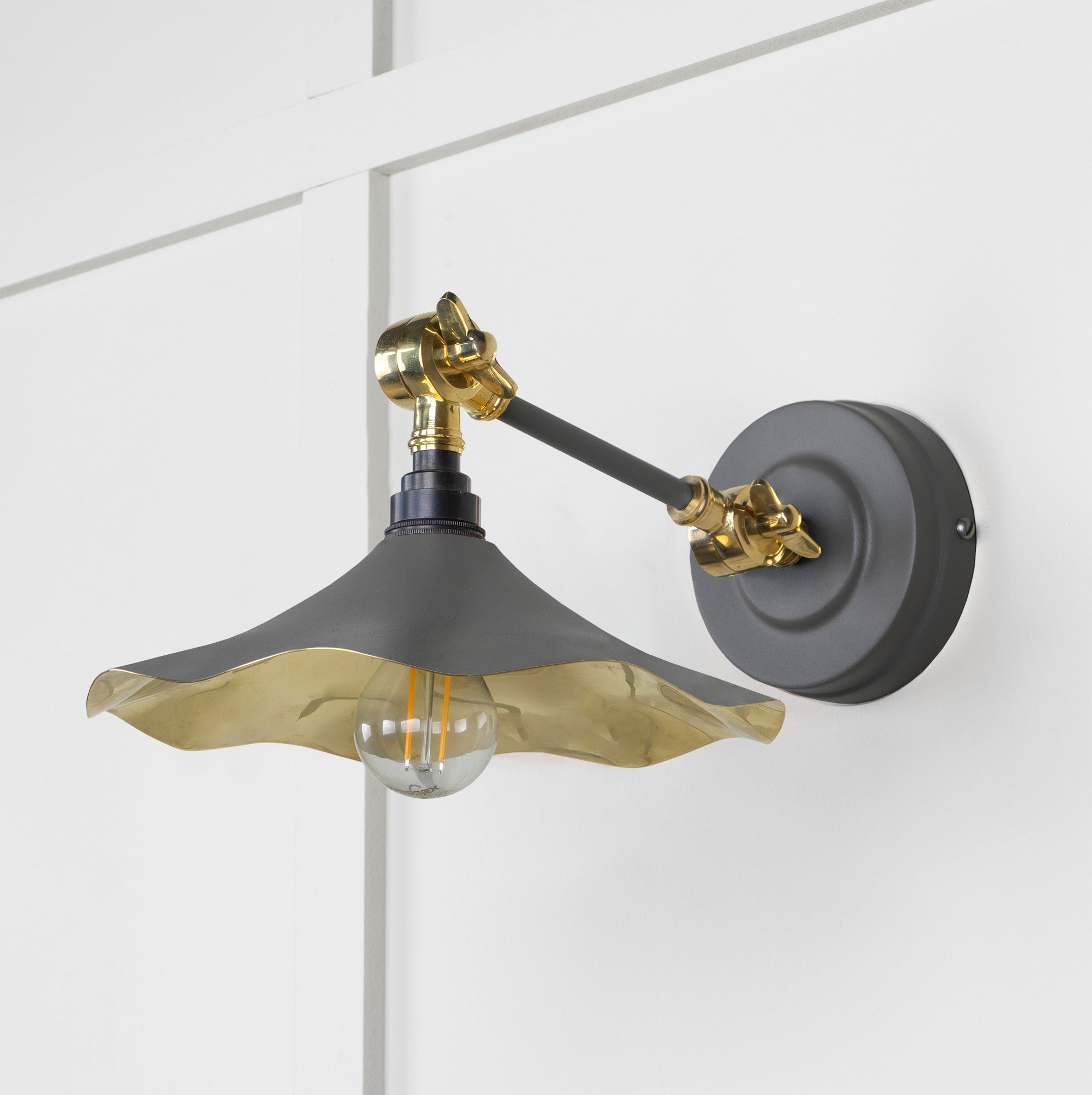 Smooth Brass Flora Wall Light | Bluff - From the Anvil - EB London