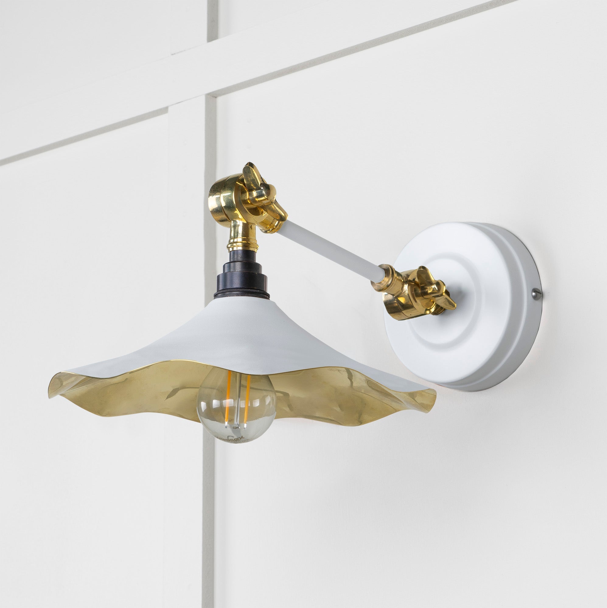 Smooth Brass Flora Wall Light | Flock - From The Anvil - EB London
