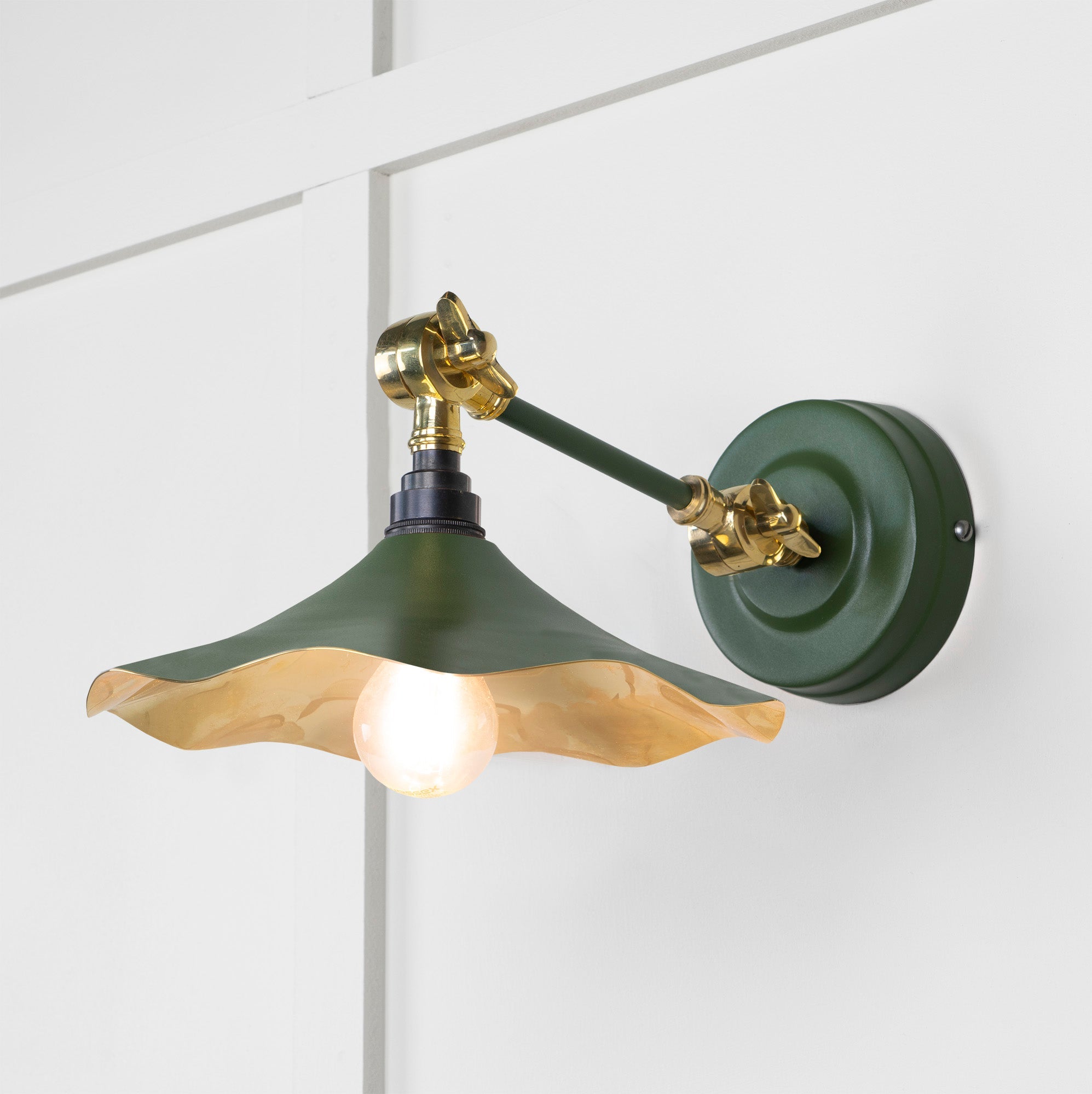 Smooth Brass Flora Wall Light | Heath - From The Anvil - EB London