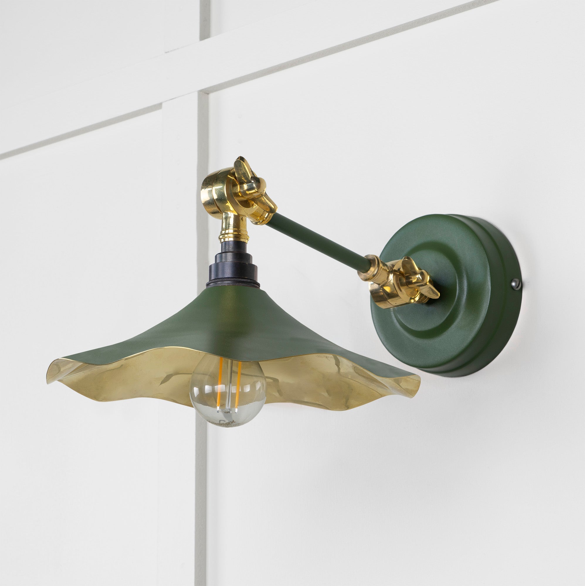 Smooth Brass Flora Wall Light | Heath - From The Anvil - EB London