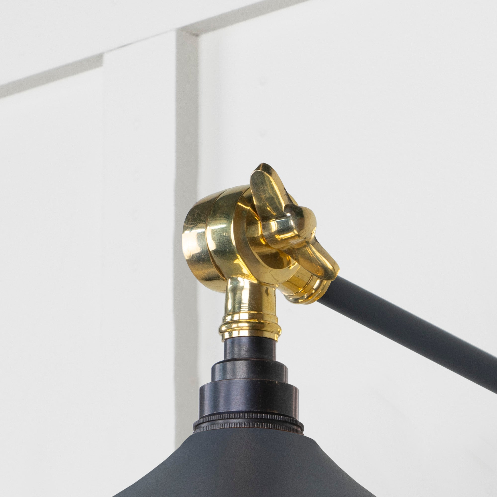 Smooth Brass Flora Wall Light | Slate - From The Anvil - EB London